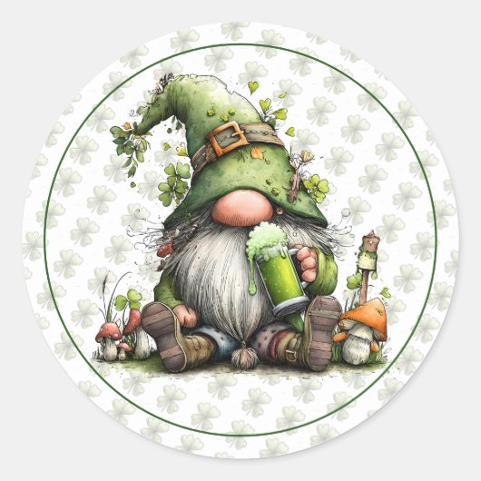 Whimsical St. Patrick's Day-viering Ronde Sticker (Voorkant)