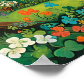 Whimsical St. Patrick's Day Woodland Cottage. Poster (Hoek)
