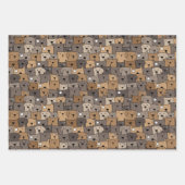 Whimsical Stacked Dogs Inpakpapier Vel (Voorkant 2)