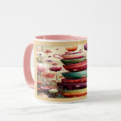 Whimsical Stacked Floral Teacups Art Mug Mok (Voorkant links)