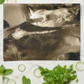 Whimsical Stallions Horse Kitchen Towel Theedoek (Gevouwen)