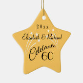 Whimsical Star 60th Anniversary Gifts-Christmas Keramisch Ornament (Rechts)