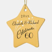 Whimsical Star 60th Anniversary Gifts-Christmas Keramisch Ornament (Links)