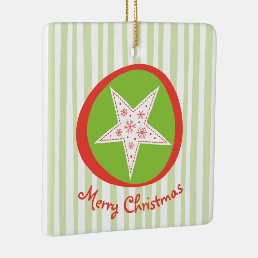 Whimsical Star-kerstversiering Keramisch Ornament (Rechts)