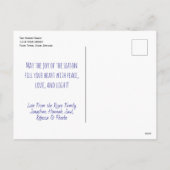 Whimsical Star of David Foto Frame Happy Hanukkah Feestdagenkaart (Achterkant)