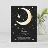 Whimsical Stardust Galactische Verjaardag Kaart (Staand voorkant)