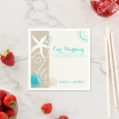 Whimsical Starfish + Beach Sand Wedding Servet (Insitu)