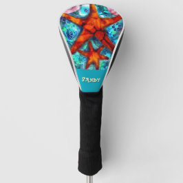Whimsical Starfish Seashells Beach gepersonaliseer Golfheadcover