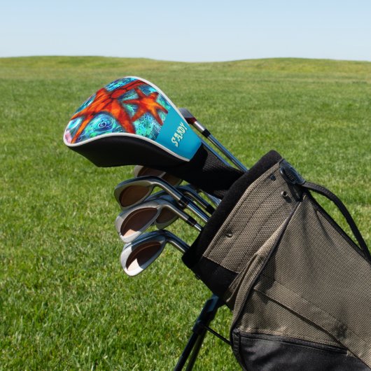 Whimsical Starfish Seashells Beach gepersonaliseer Golfheadcover (Insitu)