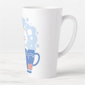 Whimsical Starry Kitten Blue Teacup Latte Mug Mok (Rechts)