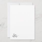 Whimsical Starry Night Script Modern Wedding Kaart (Achterkant)