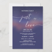 Whimsical Starry Night Script Modern Wedding Kaart (Voorkant)