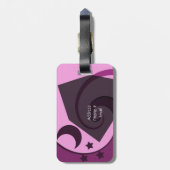 Whimsical Stars en Moon Bagagelabel (Achterkant verticaal)