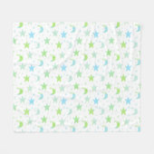 Whimsical Stars en Moons Fleece Deken (Voorkant (Horizontaal))