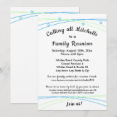 Whimsical Stars Familiereünie of Uitnodiging voor (Voorkant / Achterkant)