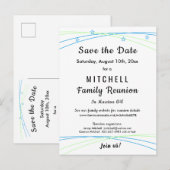 Whimsical Stars Family Reunion Save the Date Aankondigingskaart (Voorkant / Achterkant)