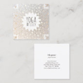 Whimsical Stars Lotus Mandala Flower Yoga Teacher Vierkante Visitekaartje (Voorkant / Achterkant)