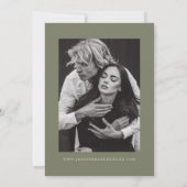 Whimsical Stars Sage Groen Sla de datum op Save The Date (Achterkant)