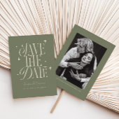 Whimsical Stars Sage Groen Sla de datum op Save The Date