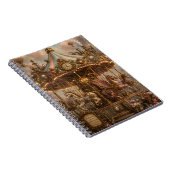 Whimsical Steampunk Draaimolen Notitieboek (Rechterzijde)