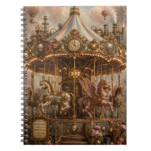 Whimsical Steampunk Draaimolen Notitieboek
