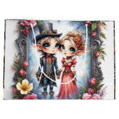 Whimsical Steampunk Elf Bruiloft Groot Cadeauzakje (Achterkant)