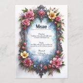 Whimsical Steampunk Elf Bruiloft Menu (Voorkant)