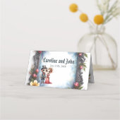 Whimsical Steampunk Elf Bruiloft Plaatskaartje (Achterkant)