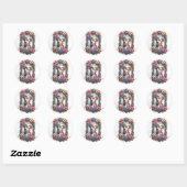 Whimsical Steampunk Elf Bruiloft Ronde Sticker (Vel)