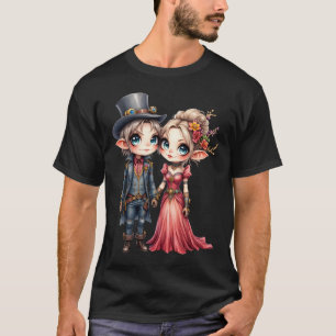 Whimsical Steampunk Elf Bruiloft T-shirt