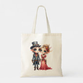 Whimsical Steampunk Elf Bruiloft Tote Bag (Achterkant)