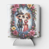 Whimsical Steampunk Elfen Huwelijk Blikjeskoeler (Achterkant)