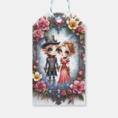 Whimsical Steampunk Elfen Huwelijk Cadeaulabel (Achterkant)