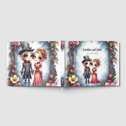 Whimsical Steampunk Elfen Huwelijk Gastenboek (Volledig)