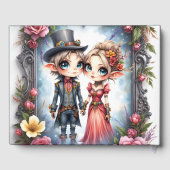 Whimsical Steampunk Elfen Huwelijk Gastenboek (Achterkant)