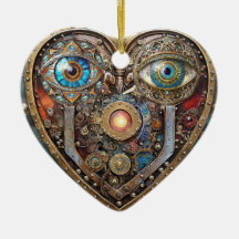 Whimsical Steampunk Hart Ik Zie Je Ik Hou Van Jou