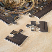 Whimsical Steampunk Hart Ik Zie Jou Ik Hou Van Jou Legpuzzel (Zijkant)