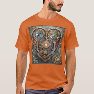 Whimsical Steampunk Hart Ik Zie Jou Ik Hou Van Jou T-shirt