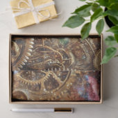 Whimsical Steampunk Kat Kosmische Reis Decoupage Tissuepapier (Geschenk)