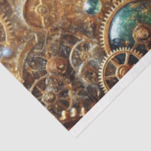 Whimsical Steampunk Kat Kosmische Reis Decoupage Tissuepapier (Detail)