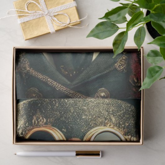 Whimsical  Steampunk Lion Decoupage Tissuepapier (Geschenk)