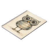 Whimsical Steampunk Owl Illustration Notitieboek (Linkerzijde)