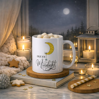 Whimsical Ster en Maan Maneschijn Koffiemok