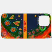 Whimsical Sterren Harten Kleurrijke Gepersonalisee Case-Mate iPhone Case (Achterkant (horizontaal))