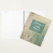 Whimsical Sterren op Groen Gepersonaliseerd Planner (Display)