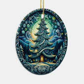 Whimsical Sterrennacht Christmas Tree Ornament (Rechts)