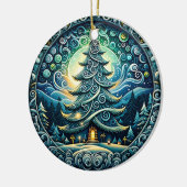 Whimsical Sterrennacht Christmas Tree Ornament (Links)