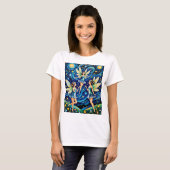 Whimsical Sterrennacht Fairy Art T-shirt Fantasy (Voorkant volledig)