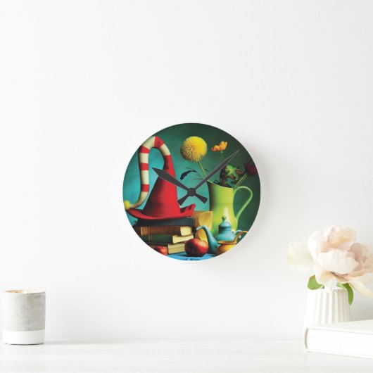 Whimsical Stilleven Wandklok (Huis)