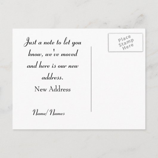 Whimsical Stone House Adreswijziging Post Kaart (Achterkant)